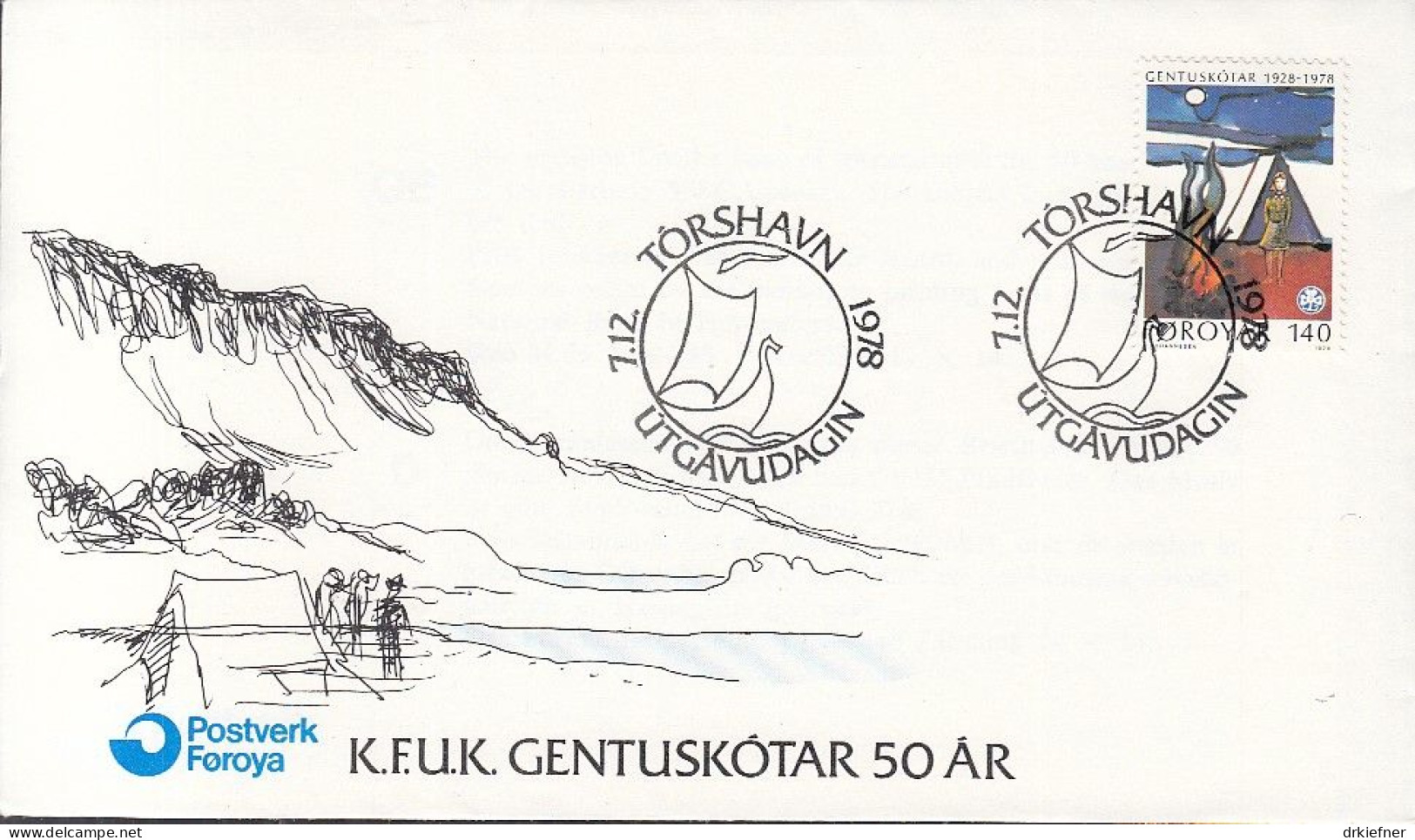 FÄRÖER  41, FDC, Pfadfinder, 1978 - Féroé (Iles)