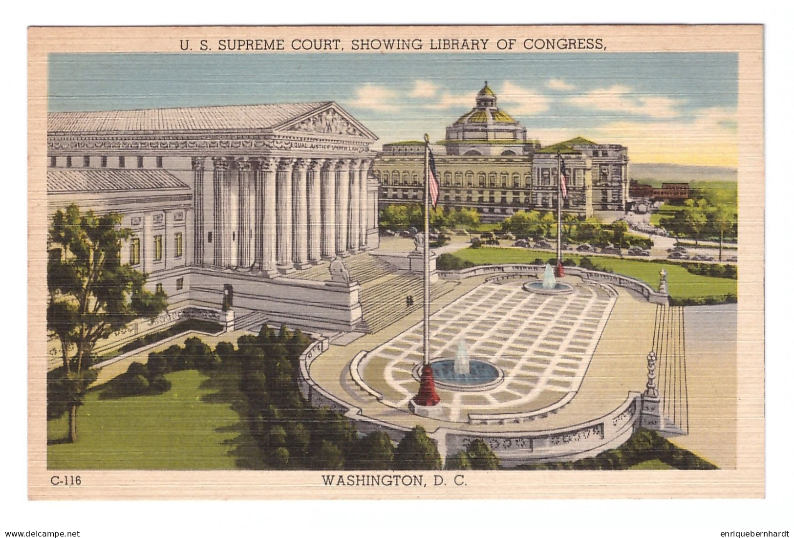 UNITED STATES // WASHINGTON D. C. // U. S. SUPREME COURT // SHOWING LIBRARY OF CONGRESS - Washington DC