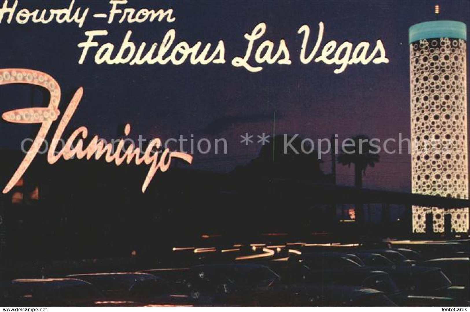 11694161 Las_Vegas_Nevada Hotel Flamingo At Night - Sonstige & Ohne Zuordnung