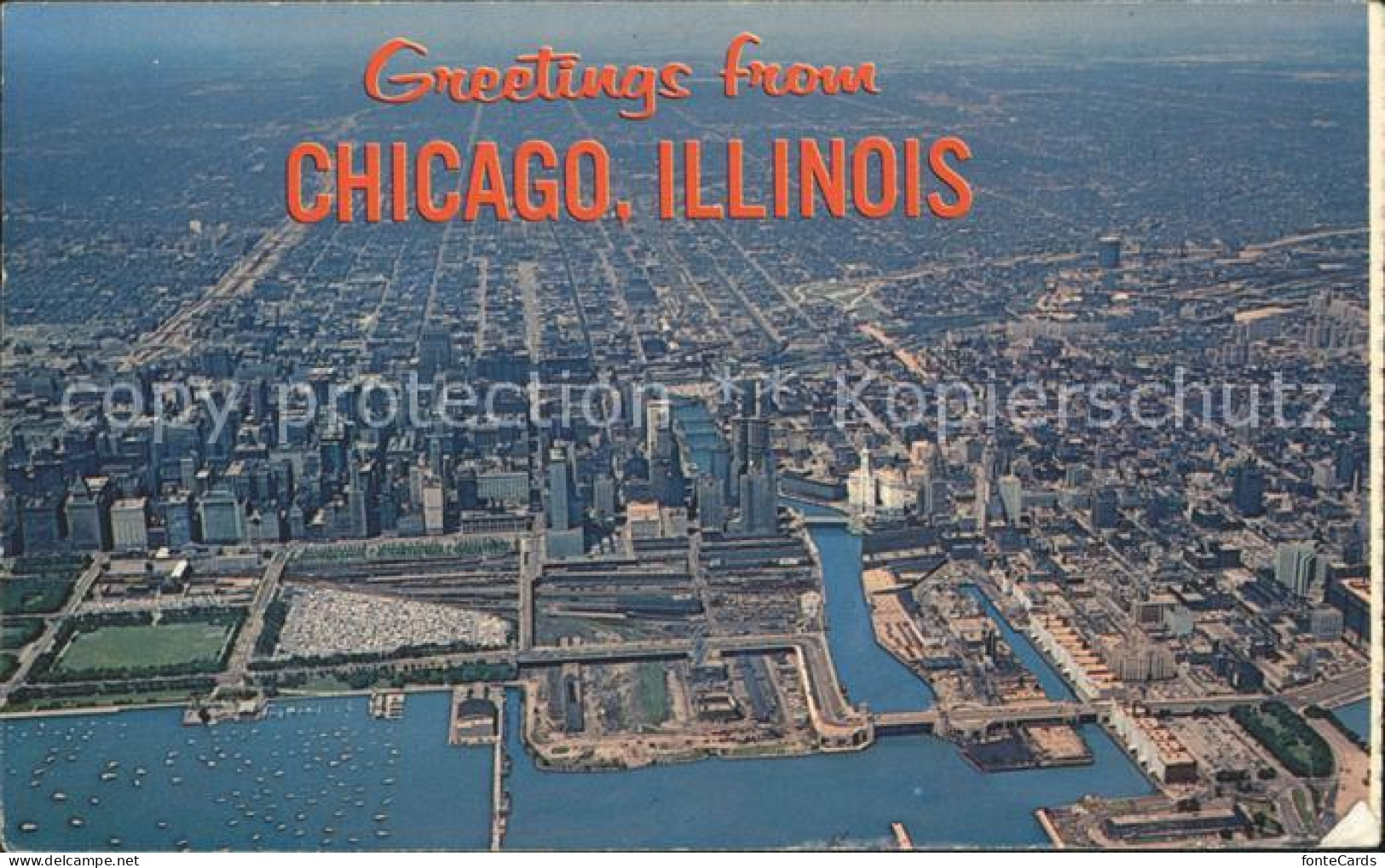 11694160 Chicago_Illinois Loop Area Lake Michigan Birdseye View - Autres & Non Classés