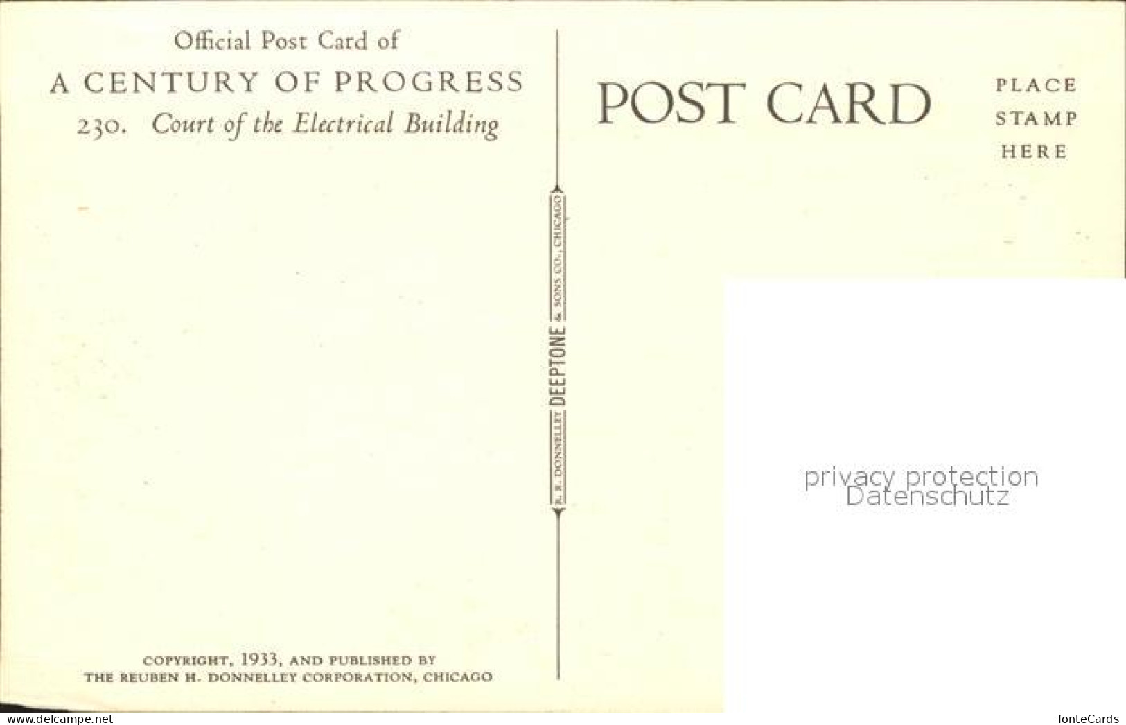 11694116 Chicago_Illinois Official Card Of Century Of Progress World_s Fair Cour - Other & Unclassified