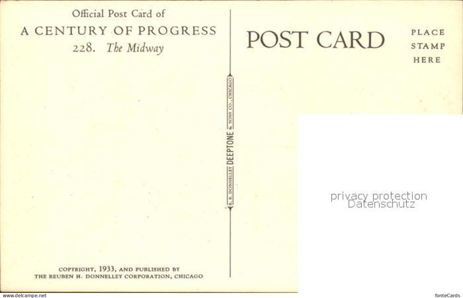 11694113 Chicago_Illinois Official Card Of Century Of Progress World_s Fair The  - Other & Unclassified