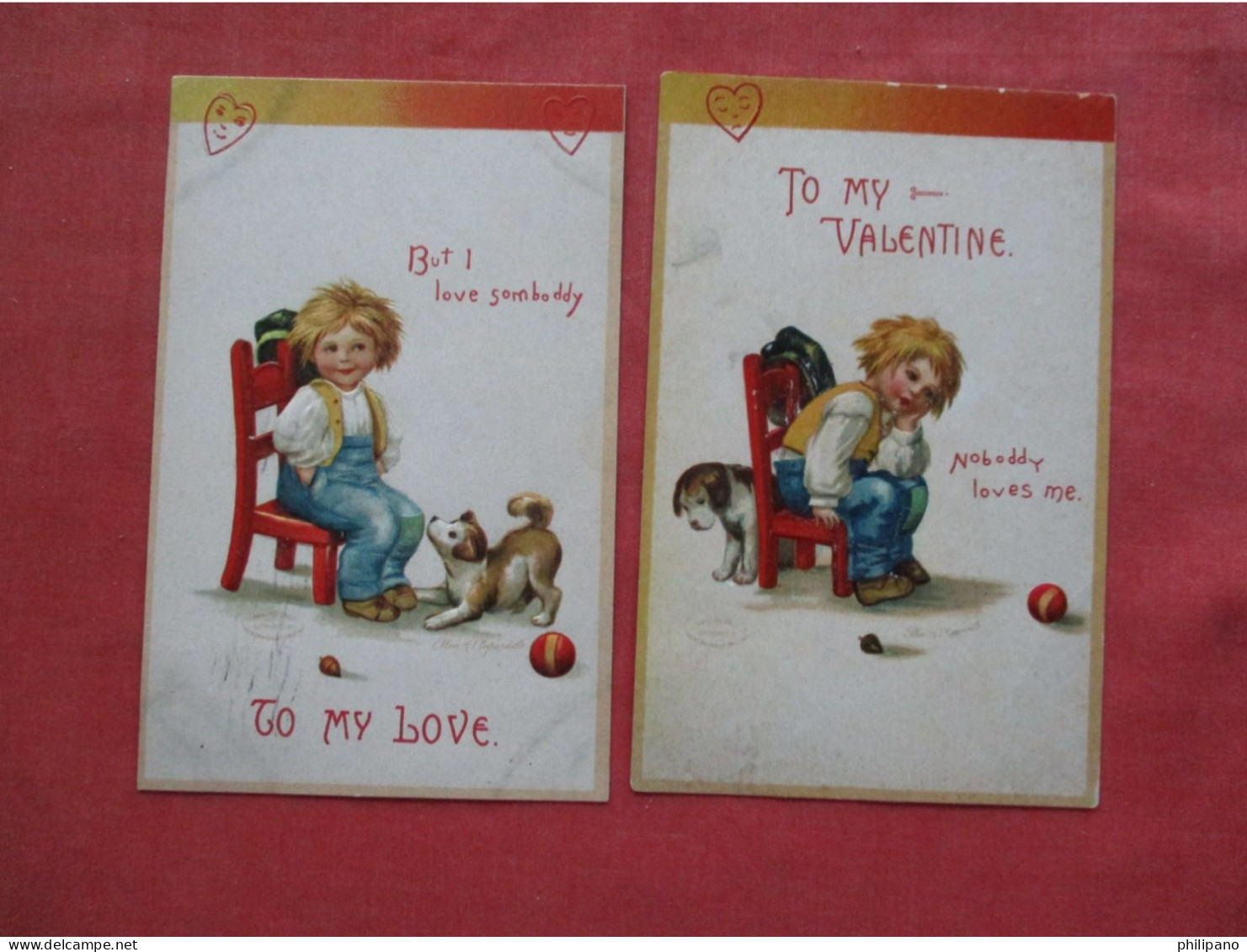 Lot Of 2 Cards.  Valentine's Day   Ref 6403 - Valentijnsdag