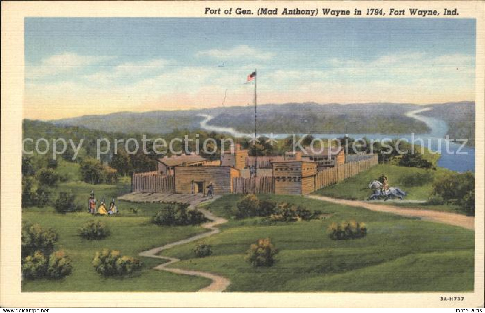 11694074 Fort_Wayne Fort Of General Mad Anthony Waye In 1794 Kuenstlerkarte - Altri & Non Classificati