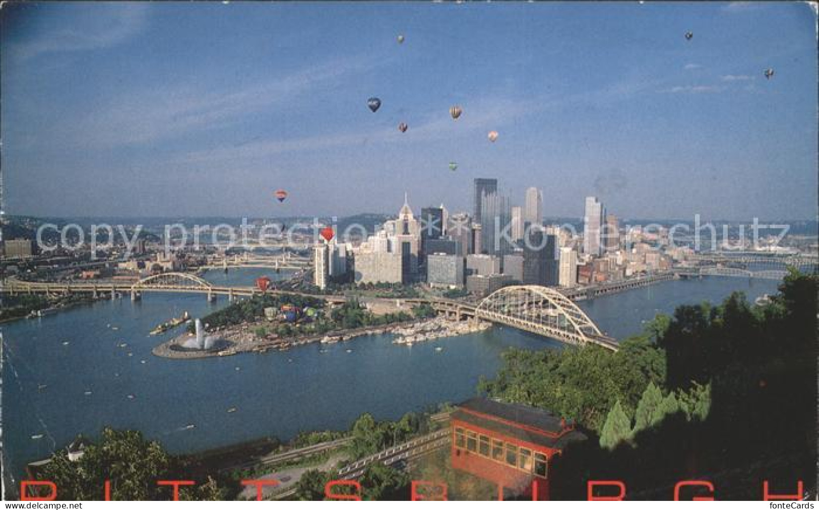 11693807 Pittsburgh Ballooning Over The City Downtown Bridge Pittsburgh - Andere & Zonder Classificatie