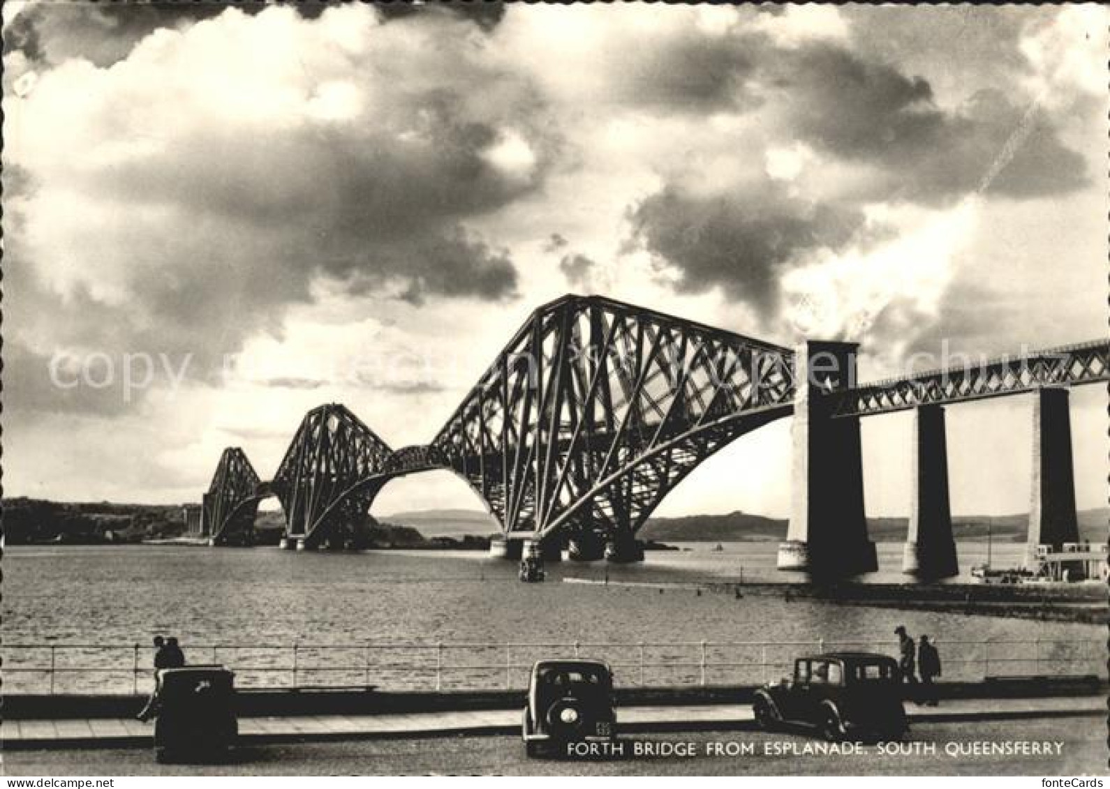 11693355 Queensferry Edinburgh, City Of Forth Bridge From Esplanade Autos Edinbu - Other & Unclassified