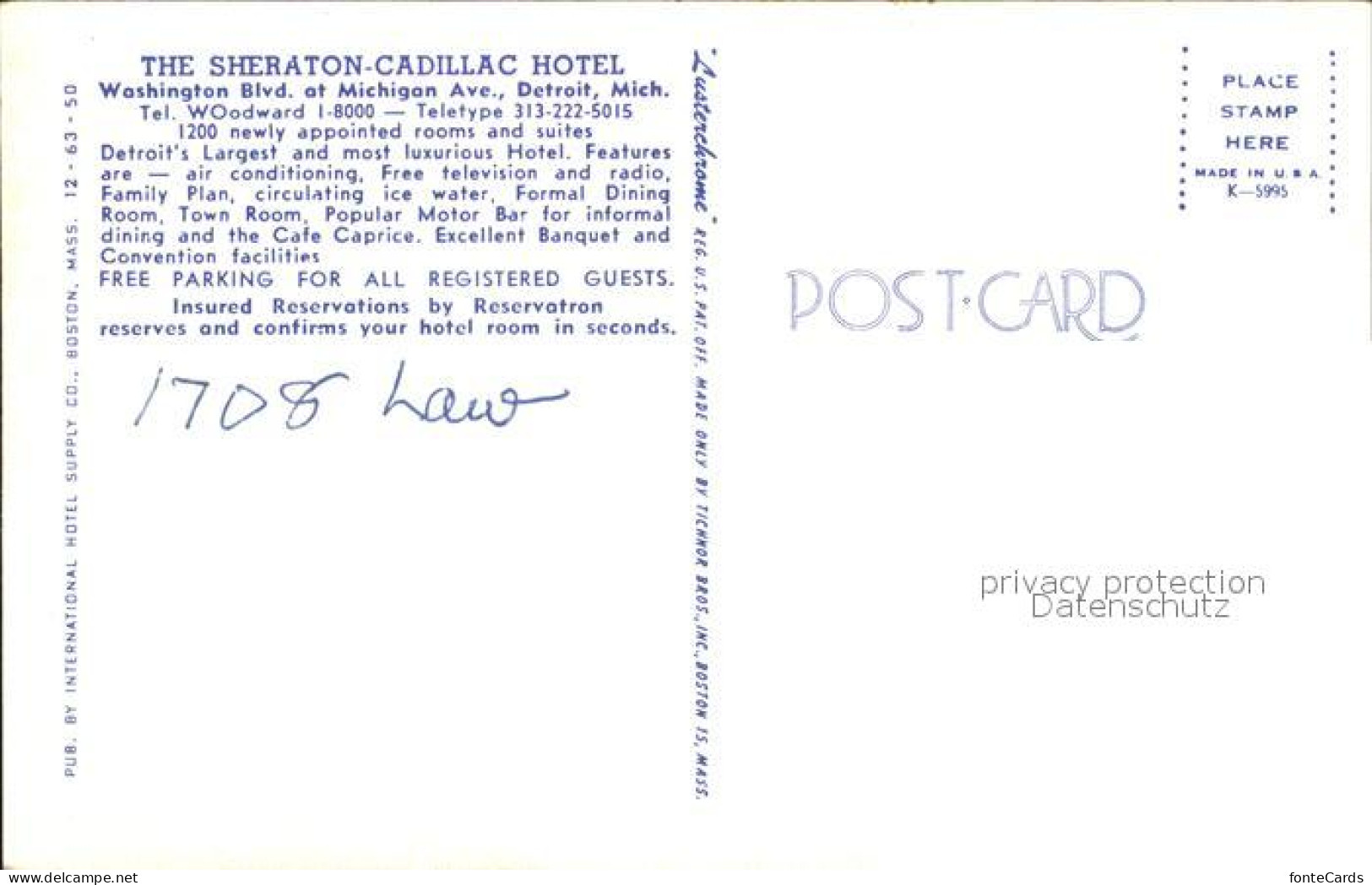 11693274 Detroit_Michigan Sheraton Cadillac Hotel - Andere & Zonder Classificatie