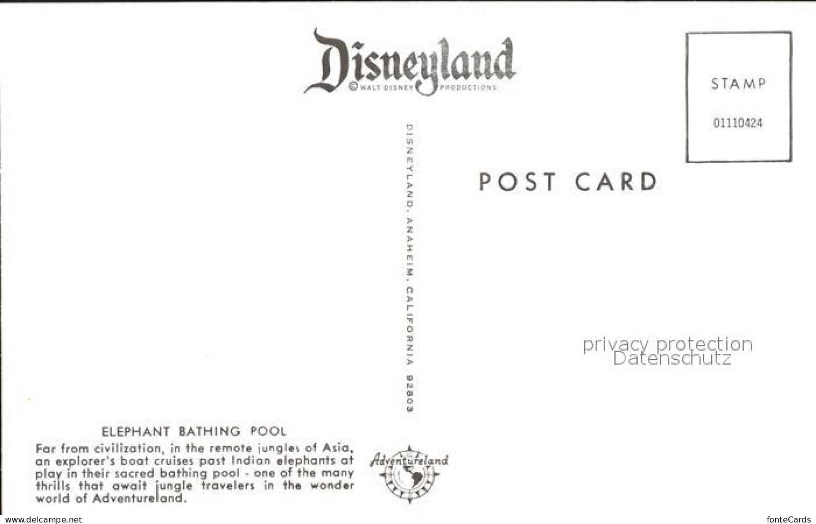 11692285 Disneyland_Orlando Elephant Bathing Pool Elefanten Boot - Sonstige & Ohne Zuordnung