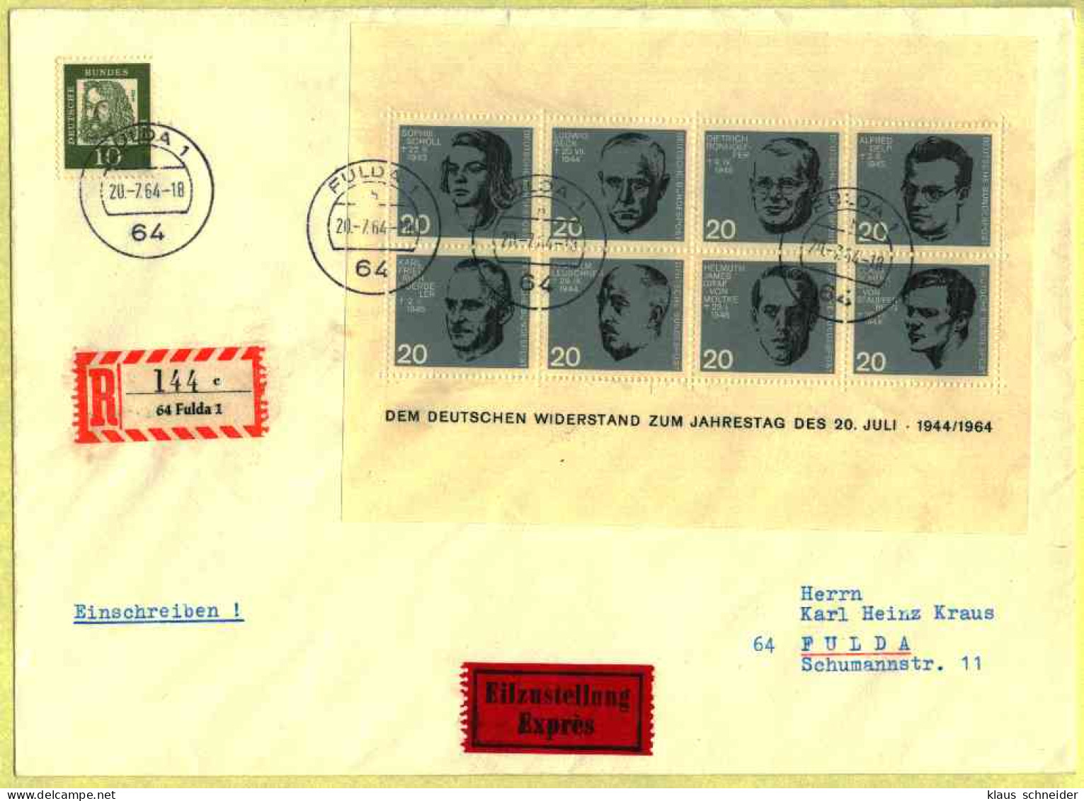 BRD BLOCK KLEINBOGEN 1949 1989 Block 3 BRIEF FD X0E9392 - Other & Unclassified