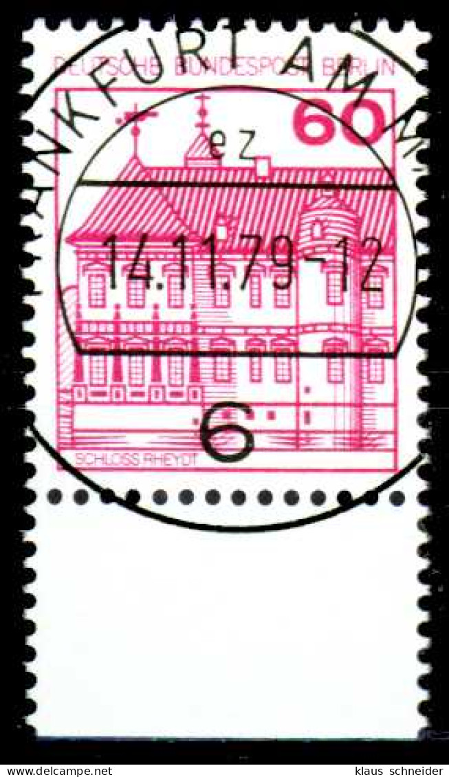 BERLIN DS BURGEN U. SCHLÖSSER Nr 611A Gestempelt URA X212F8E - Used Stamps