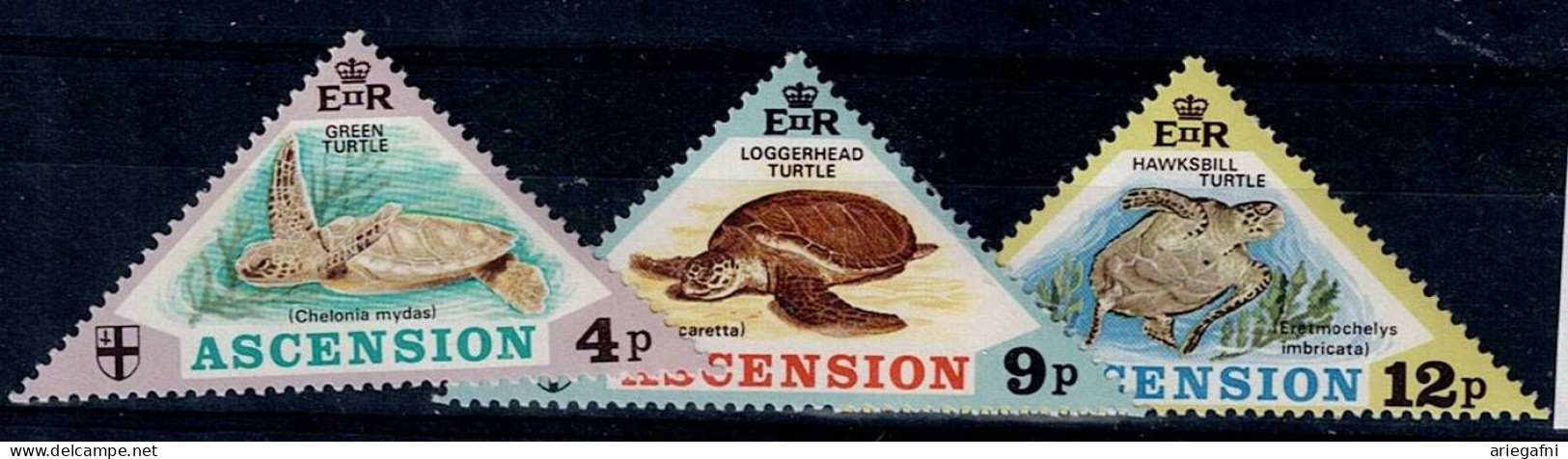 ASCENSION 1973 TURTLES MI No 170-2 MNH VF!! - Tortugas