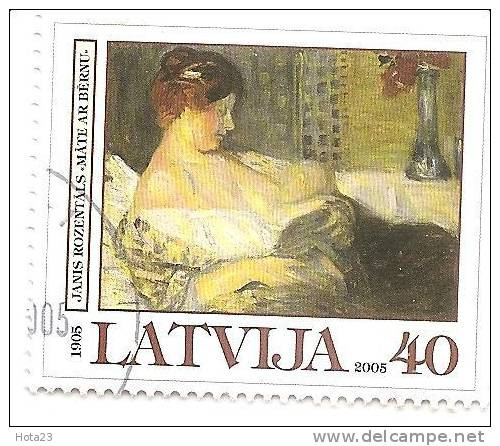 (!) 2005 Lettonie - Letland - Latvia - Janis Rozentals Painting - Women With Children 2005 Used (0) - Latvia