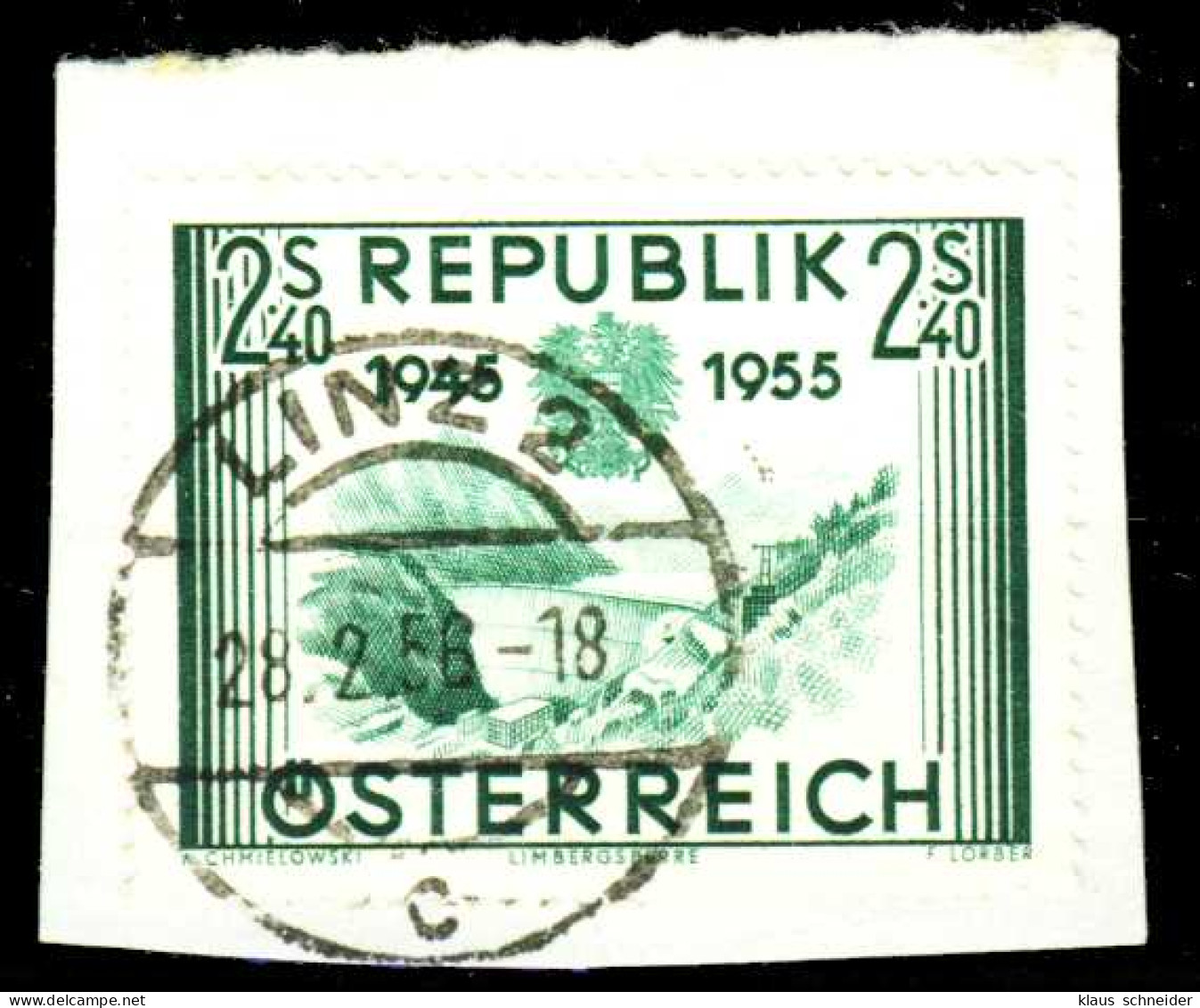 ÖSTERREICH 1955 Nr 1016 Gestempelt Briefstück Zentrisch X336A8E - Gebruikt