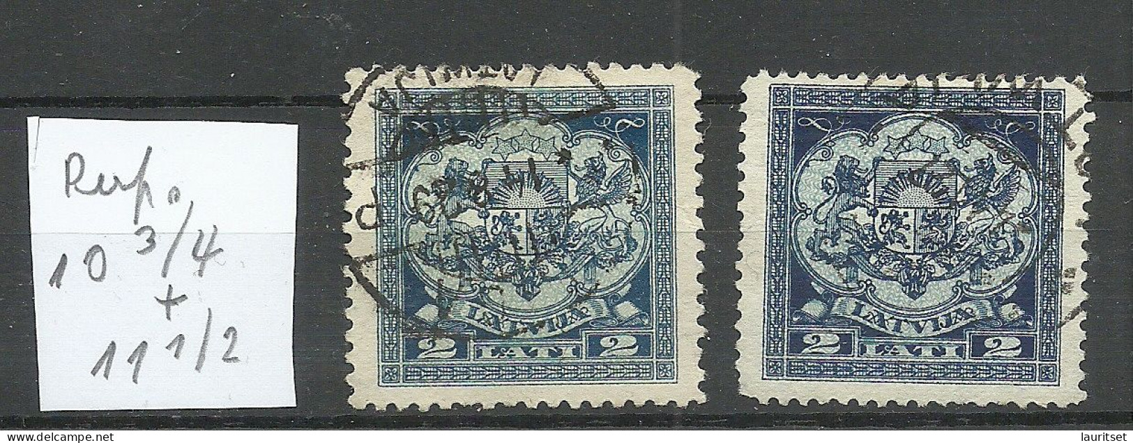 LETTLAND Latvia 1930 Michel 176 Perforated 10 3/4 + 11 1/2 O - Lettonie