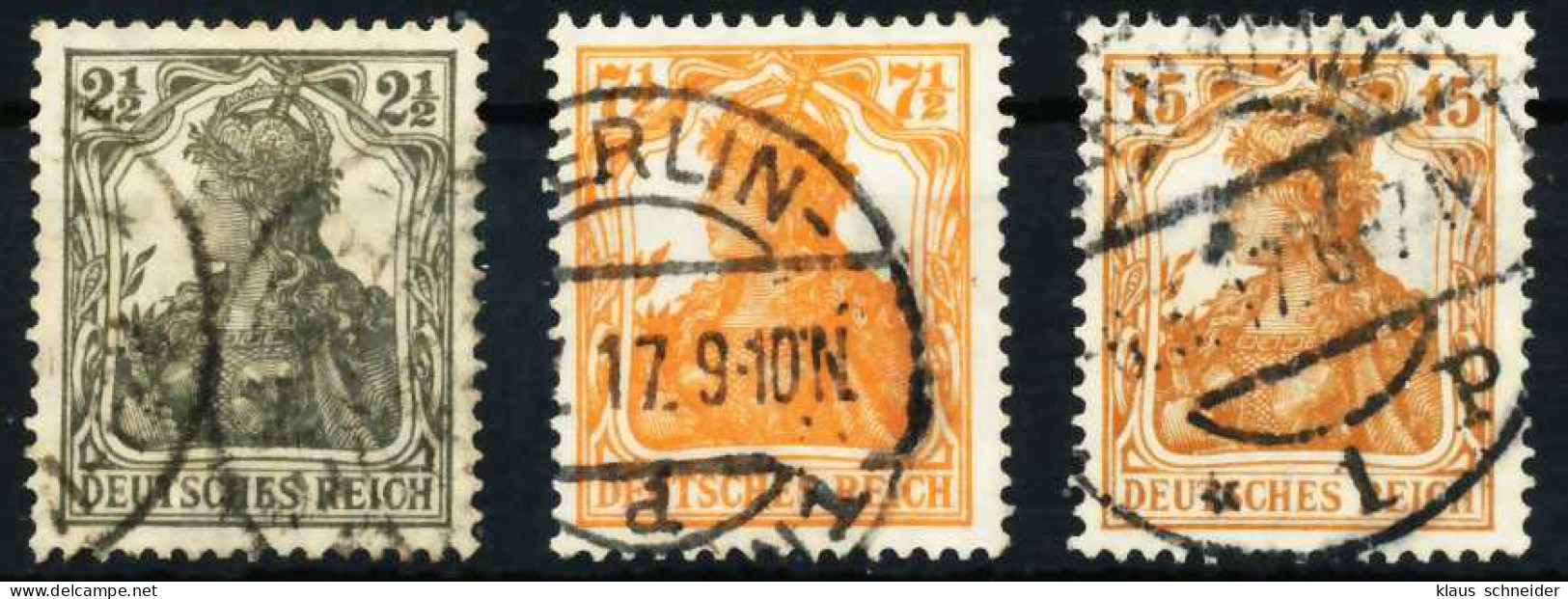 D-REICH K A Nr 98-100 Zentrisch Gestempelt X687156 - Used Stamps