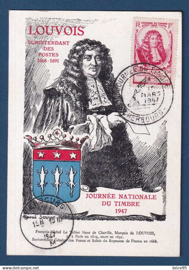 France - FDC - Premier Jour - Carte Maximum - Journée Du Timbre - 1947 - 1940-1949