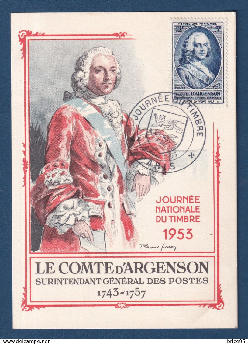 France - FDC - Premier Jour - Carte Maximum - Journée Du Timbre - 1953 - 1950-1959