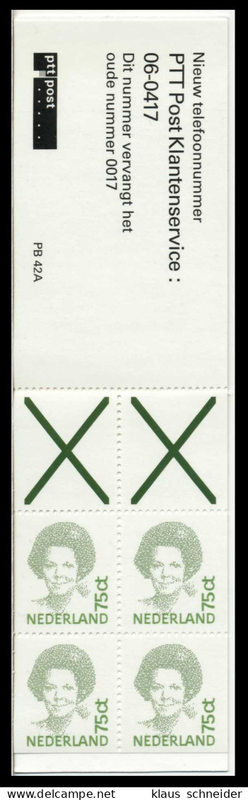 NIEDERLANDE Nr MH 42 Postfrisch S008676 - Postzegelboekjes En Roltandingzegels