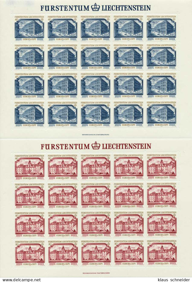 LIECHTENSTEIN BLOCK KLEINBOGEN Nr 692-693 Postfrisch KL X7A6CD6 - Blokken
