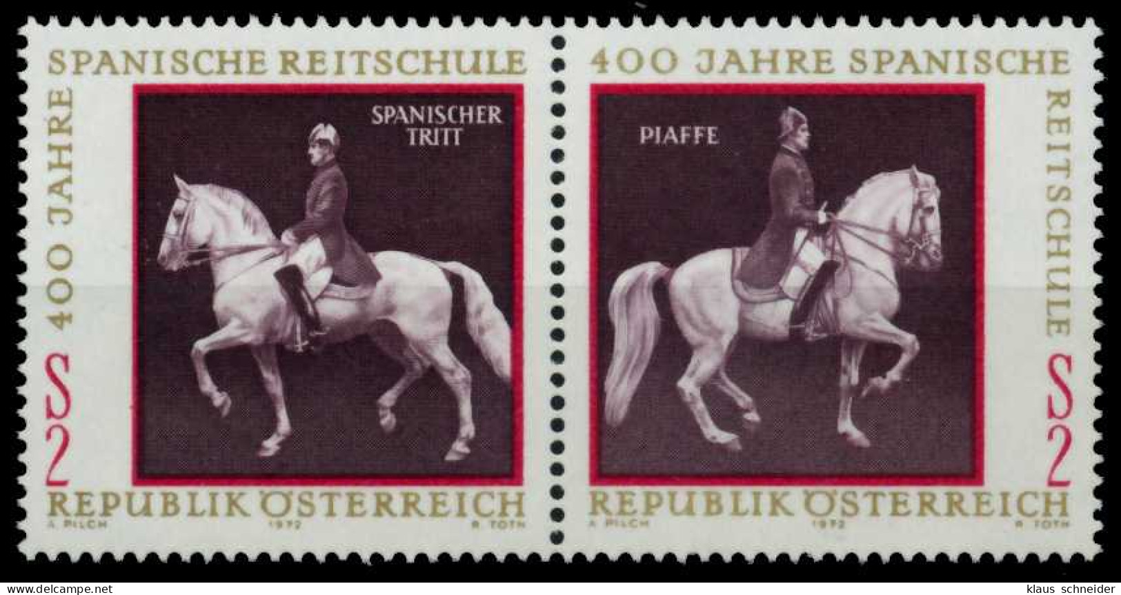 ÖSTERREICH 1972 Block 2 WZd1 Postfrisch WAAGR PAAR X801F12 - Ungebraucht