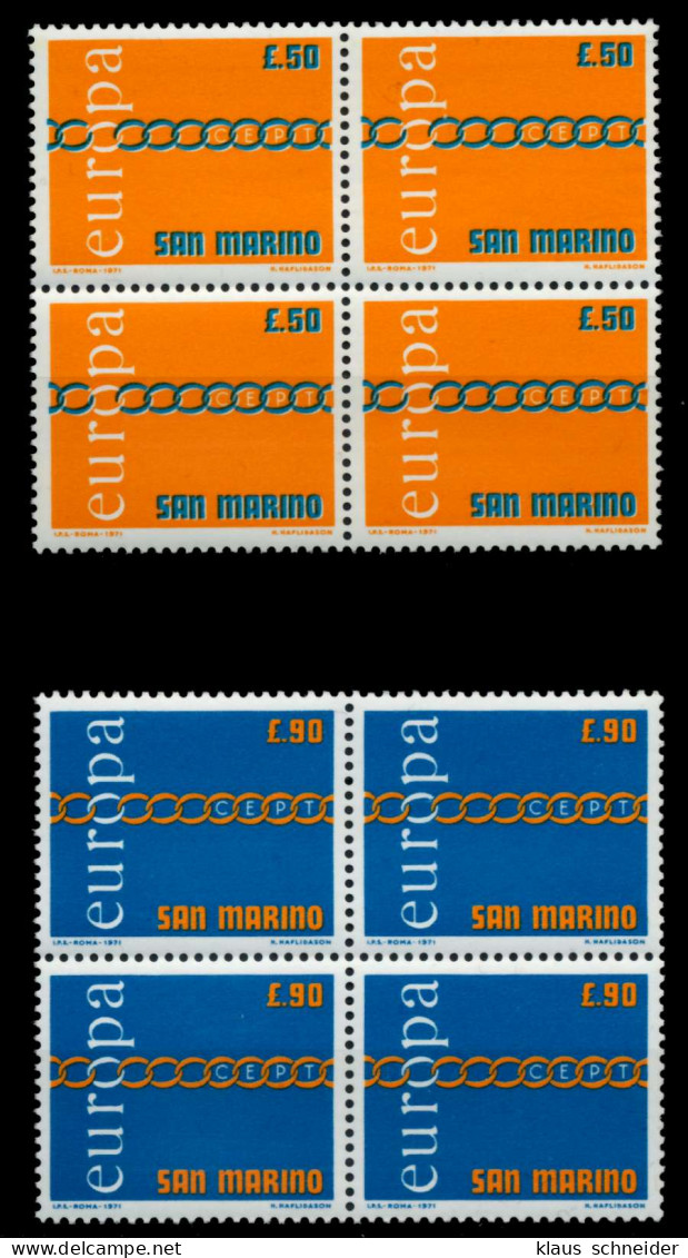 SAN MARINO 1971 Nr 975-976 Postfrisch VIERERBLOCK S0426C6 - Nuevos