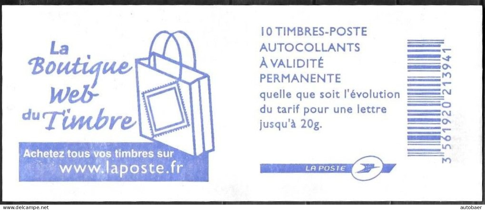 France 2005 2006 2007 Carnet Marianne Lamouche Philaposte 3744 Mi. 3895 II MNH Neuf ** Postfrisch Adhesif - Modernes : 1959-...