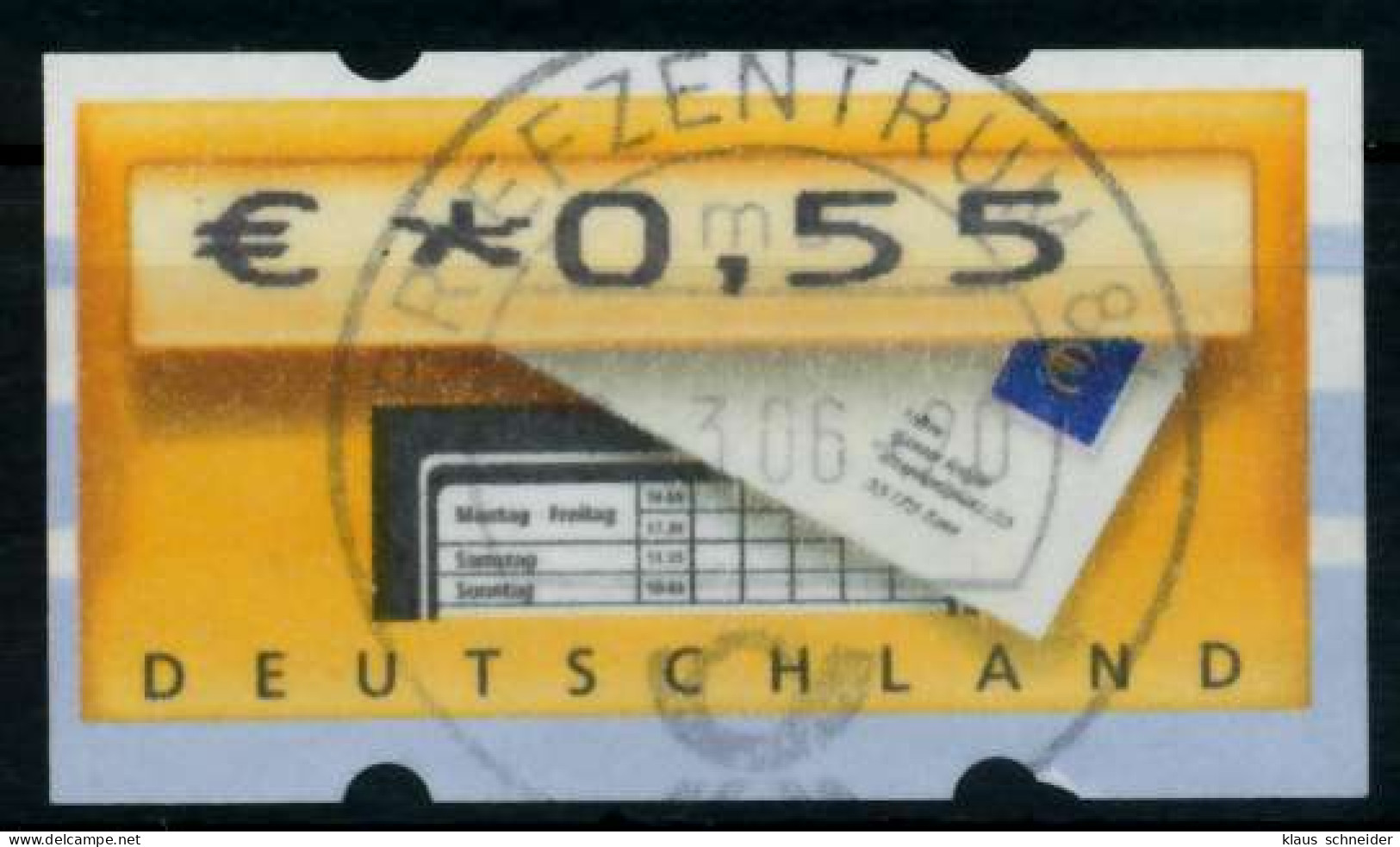 BRD ATM 2002 Nr 5-1-0055R Zentrisch Gestempelt X96DBB2 - Machine Labels [ATM]