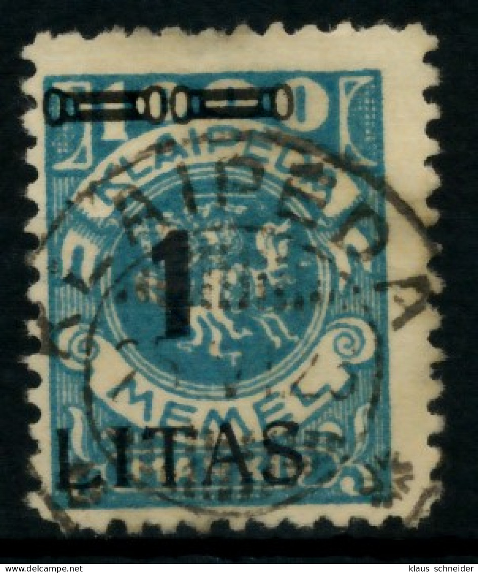 MEMEL 1923 Nr 192IX Zentrisch Gestempelt Gepr. X6D1282 - Memel (Klaïpeda) 1923