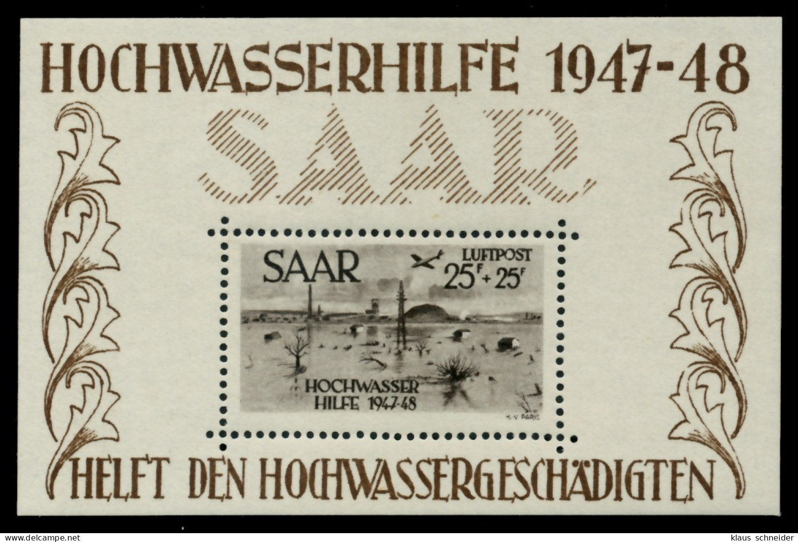 SAARLAND 1948 Block 2 Postfrisch X6DD13A - Unused Stamps