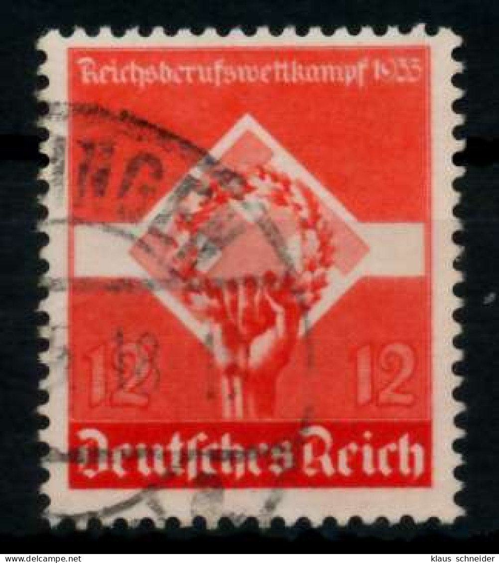 3. REICH 1935 Nr 572y Gestempelt Gepr. X7295BA - Used Stamps