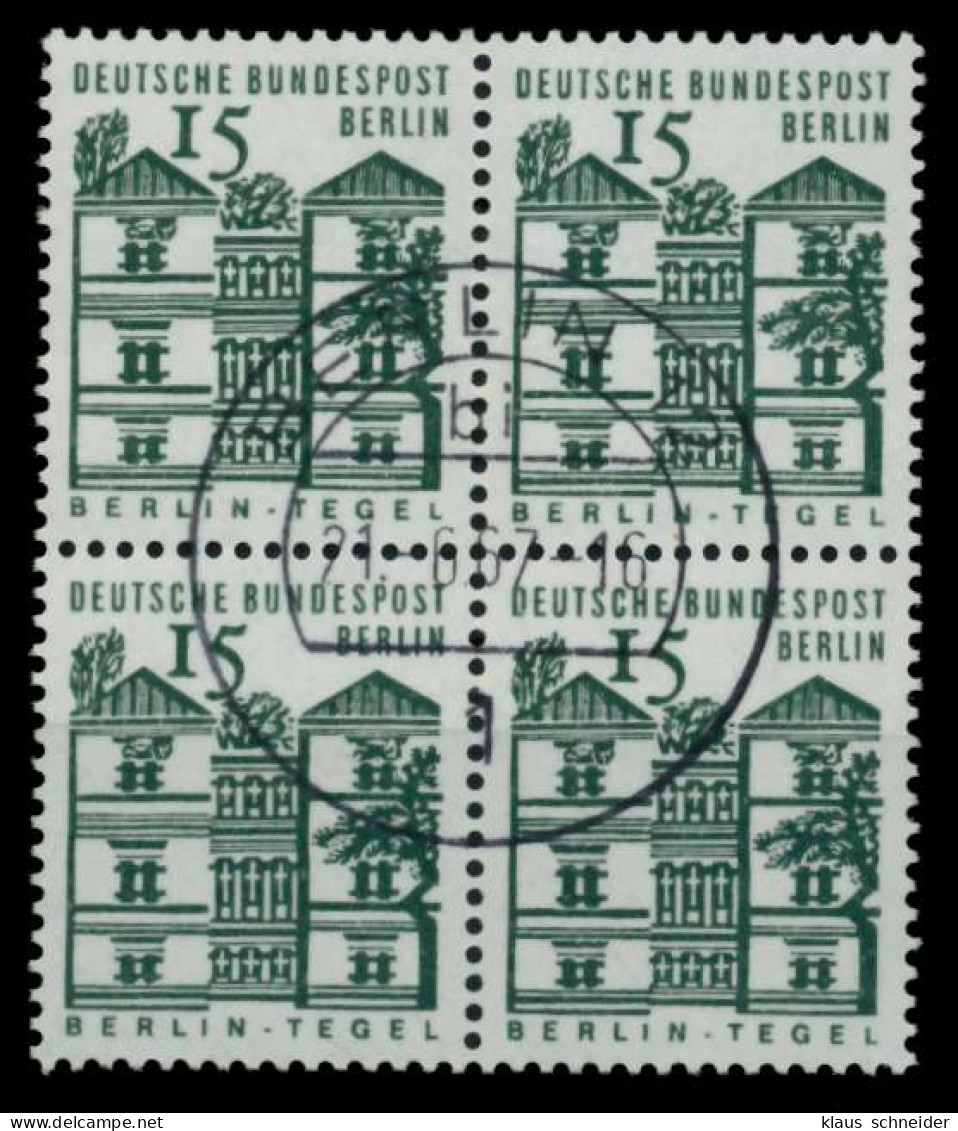 BERLIN DS D-BAUW. 1 Nr 243 Zentrisch Gestempelt VIERERBLOCK X74B932 - Used Stamps