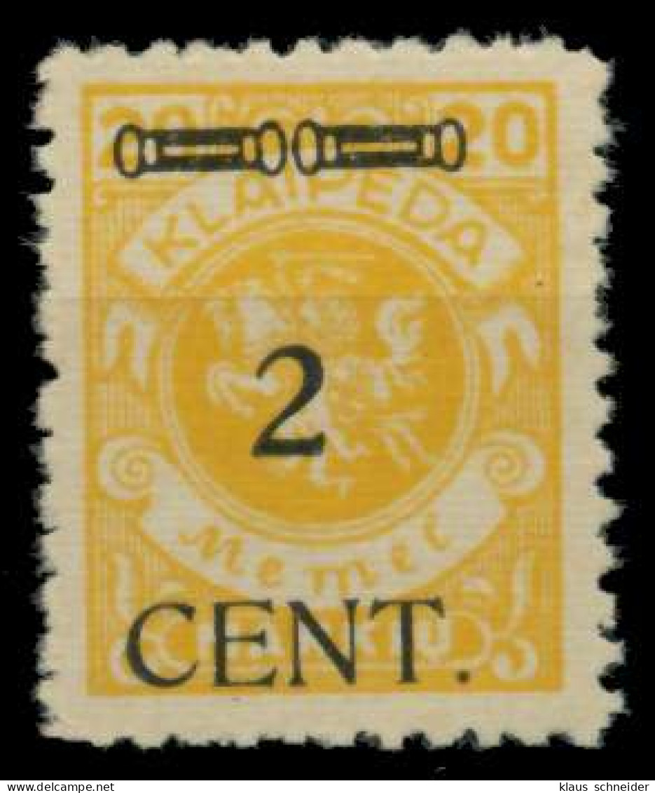 MEMEL 1923 Nr 176I Postfrisch Gepr. X76D086 - Memel (Klaipeda) 1923