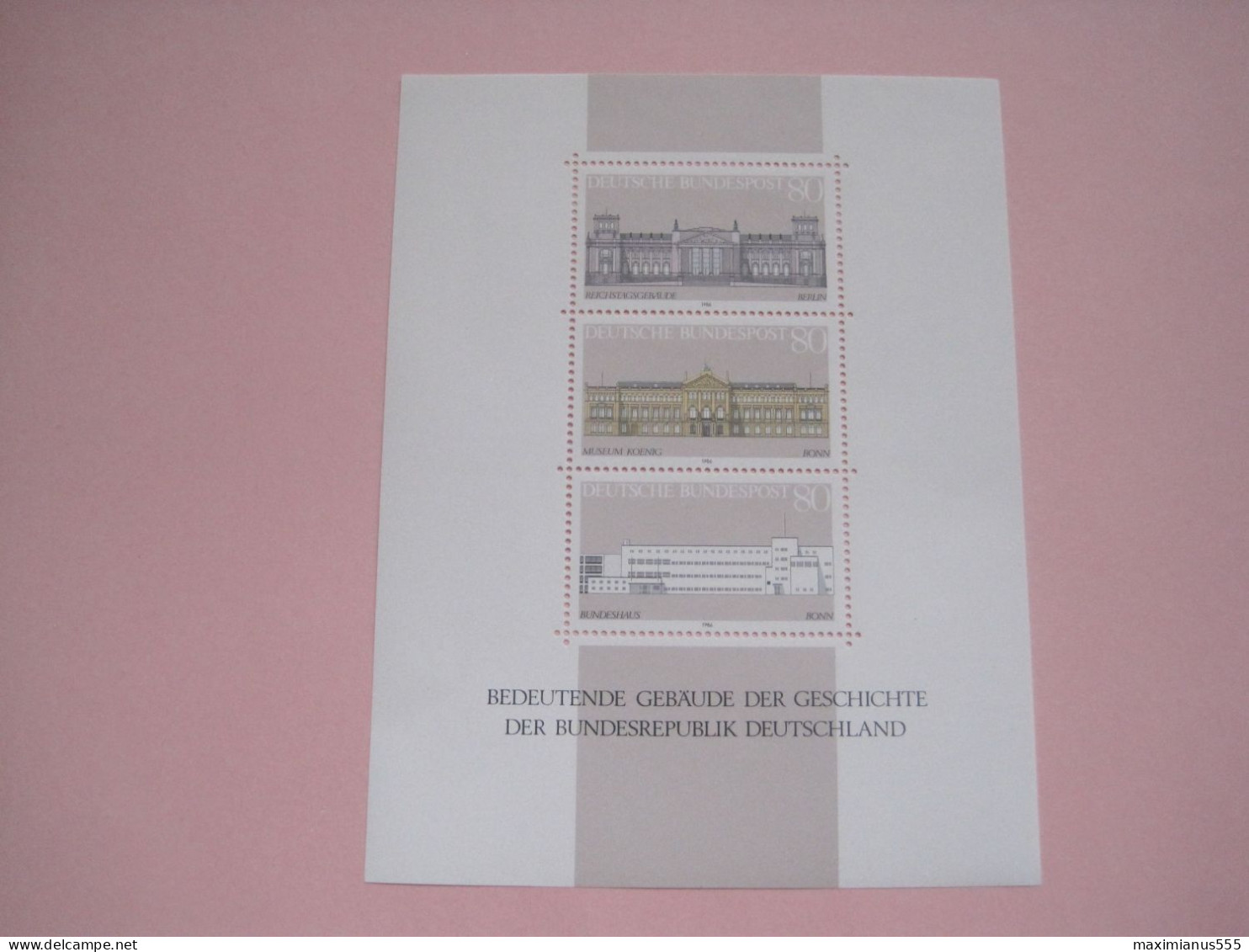 Germany, Bundes Post Block 20, 1986, Michel 2022, 50% Off Price (4) - 1971-2000