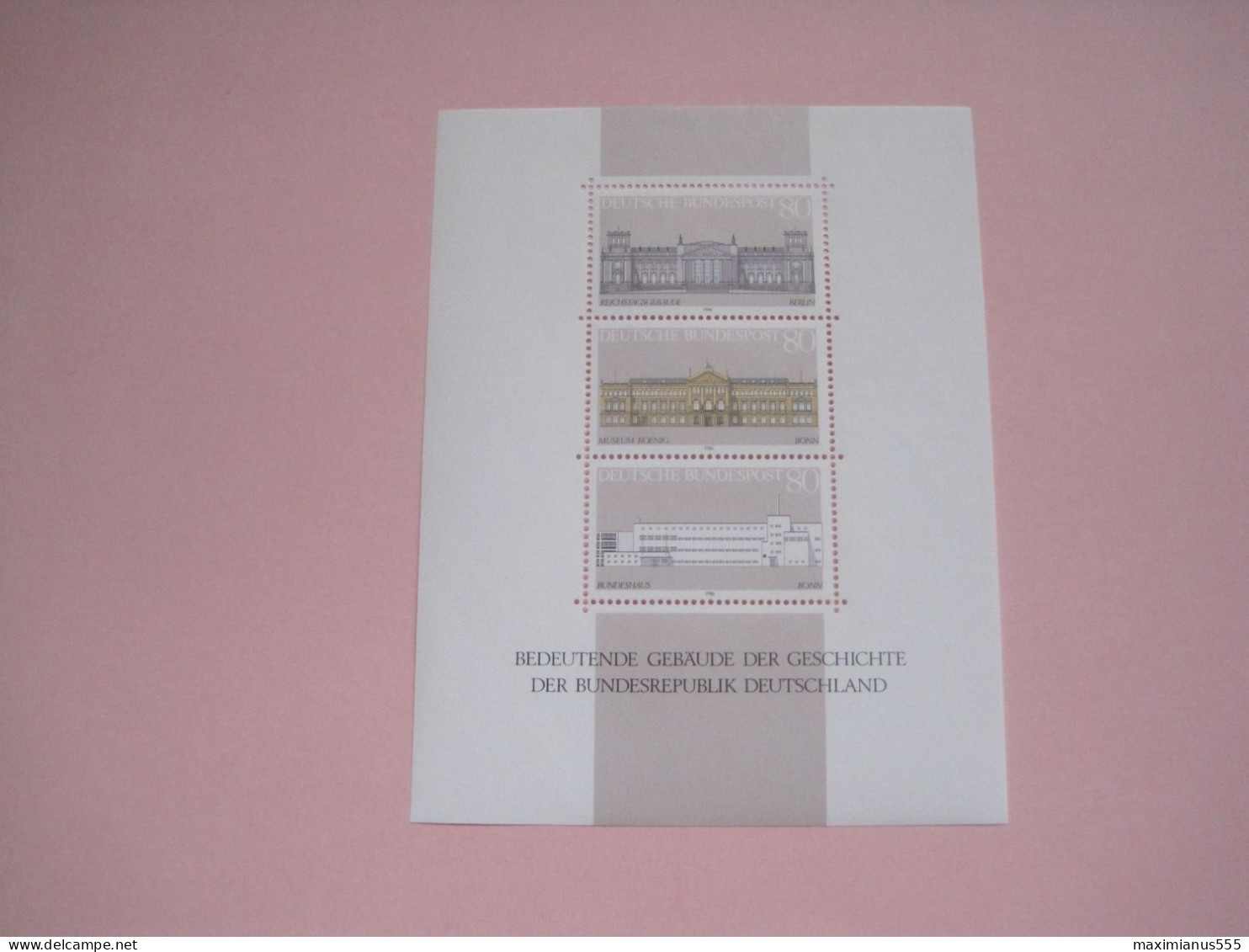 Germany, Bundes Post Block 20, 1986, Michel 2022, 50% Off Price (5) - 1971-2000