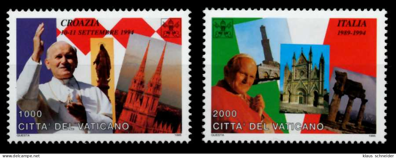 VATIKAN 1995 Nr 1161-1162 Postfrisch S015F9A - Unused Stamps