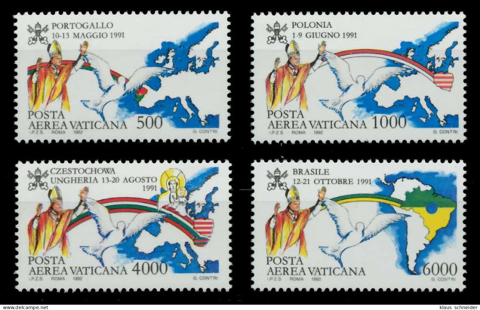 VATIKAN 1992 Nr 1071-1074 Postfrisch S016196 - Ongebruikt