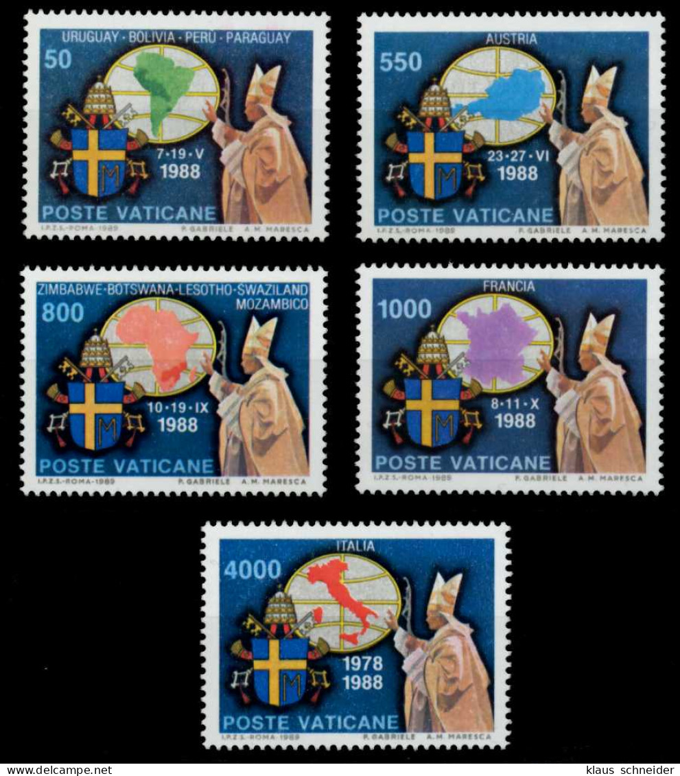 VATIKAN 1989 Nr 988-992 Postfrisch S01629E - Unused Stamps
