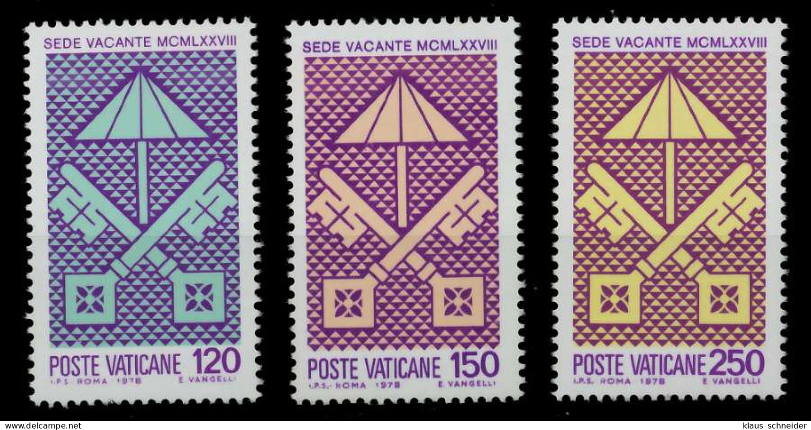 VATIKAN 1978 Nr 726-728 Postfrisch S016E2E - Unused Stamps