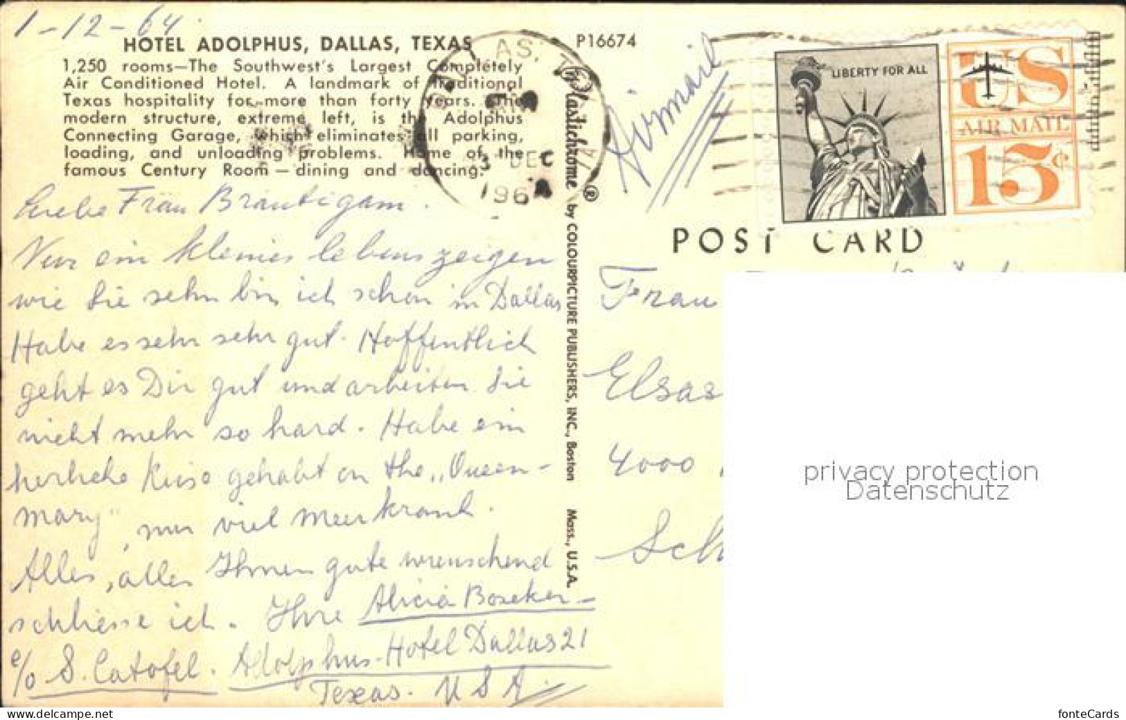 11690693 Dallas_Texas Hotel Adolphus - Altri & Non Classificati