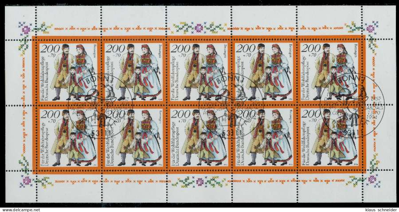 BRD BUND BLOCK KLEINBOGEN 1990 1994 Nr 1757KB-1 X7C8672 - Andere & Zonder Classificatie