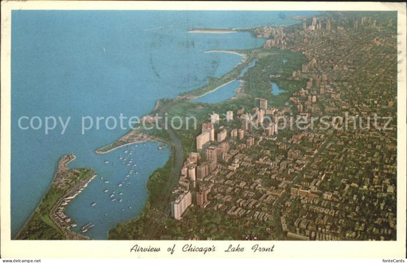 11690646 Chicago_Illinois Airview Of Lake Front Belmont Harbor - Andere & Zonder Classificatie