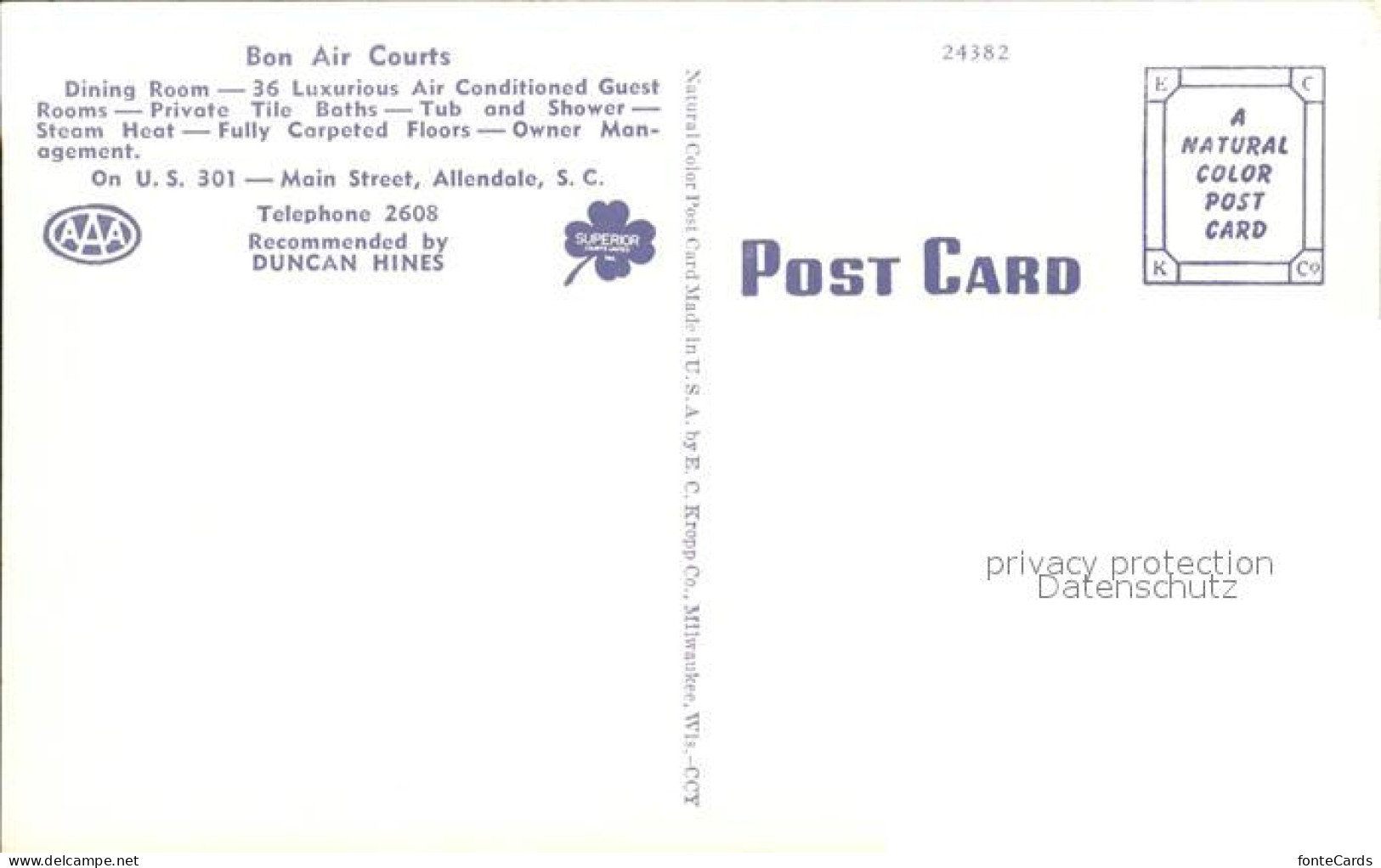 11690625 Allendale_South_Carolina Bon Air Courts Motel - Altri & Non Classificati