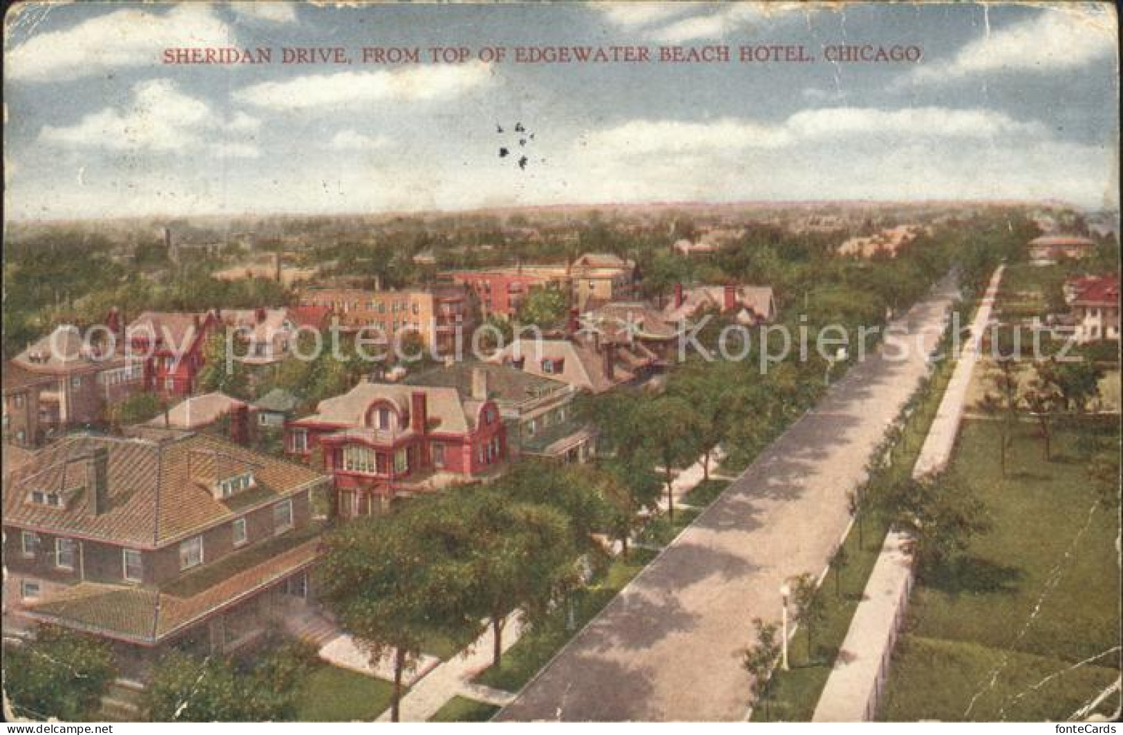 11690619 Chicago_Illinois Sheridan Drive View From Edgewater Beach Hotel - Andere & Zonder Classificatie