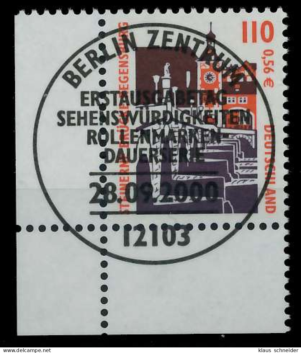 BRD DS SEHENSWÜRDIGKEITEN Nr 2140A ESST Zentrisch Gestempelt X7CF516 - Used Stamps