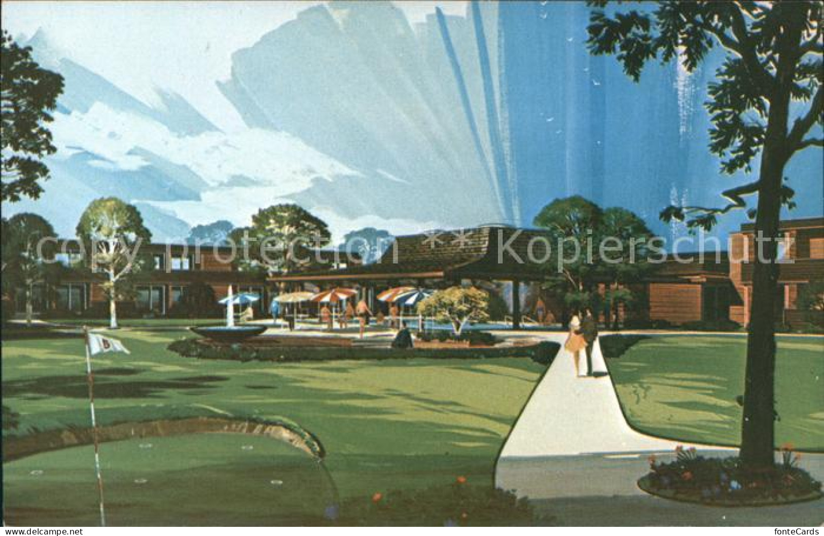 11690397 Galesburg_Illinois Sheraton Motor Inn Illustration - Andere & Zonder Classificatie