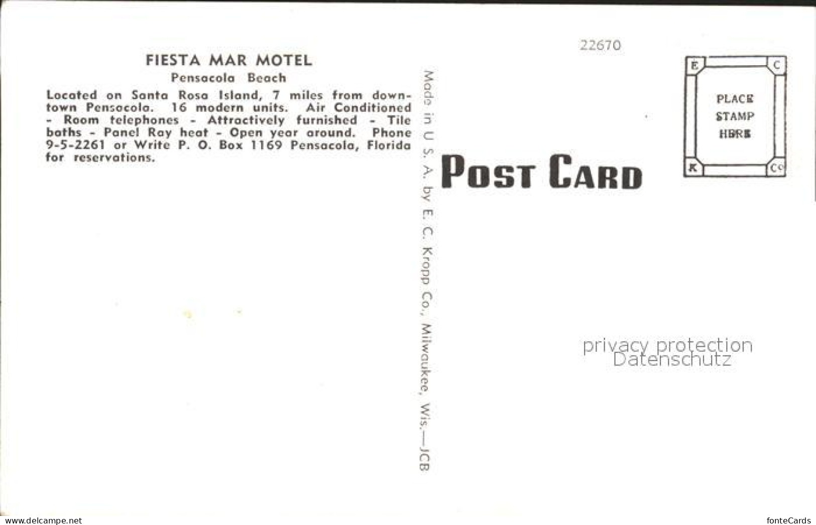 11690392 Pensacola Fiesta Mar Motel Beach - Other & Unclassified