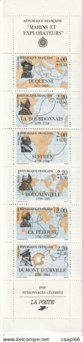 CARNET - BC 2523 - Personnages Célèbres - "Marins Et Explorateurs" - 1988 - Neuf Et Non Plié - Personaggi