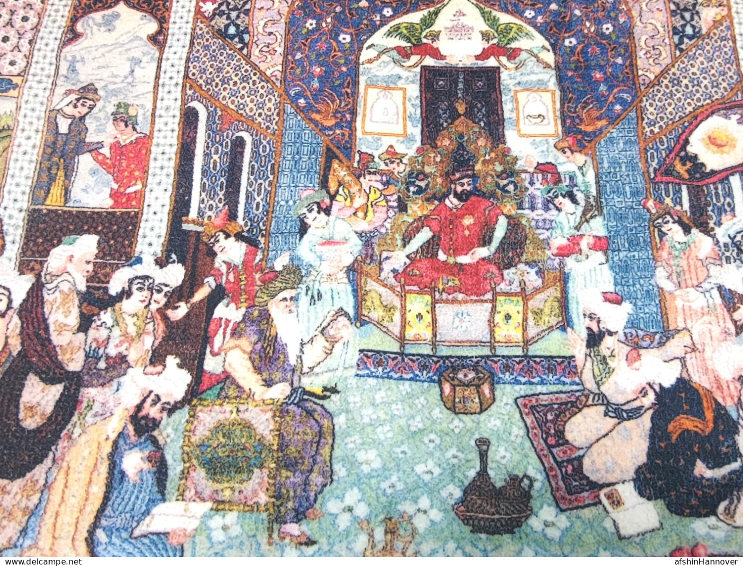قالیچه ماشینی تصویر بزم خسرو پرویز  Khosrow Parviz's Picture Machine Rug - Rugs, Carpets & Tapestry
