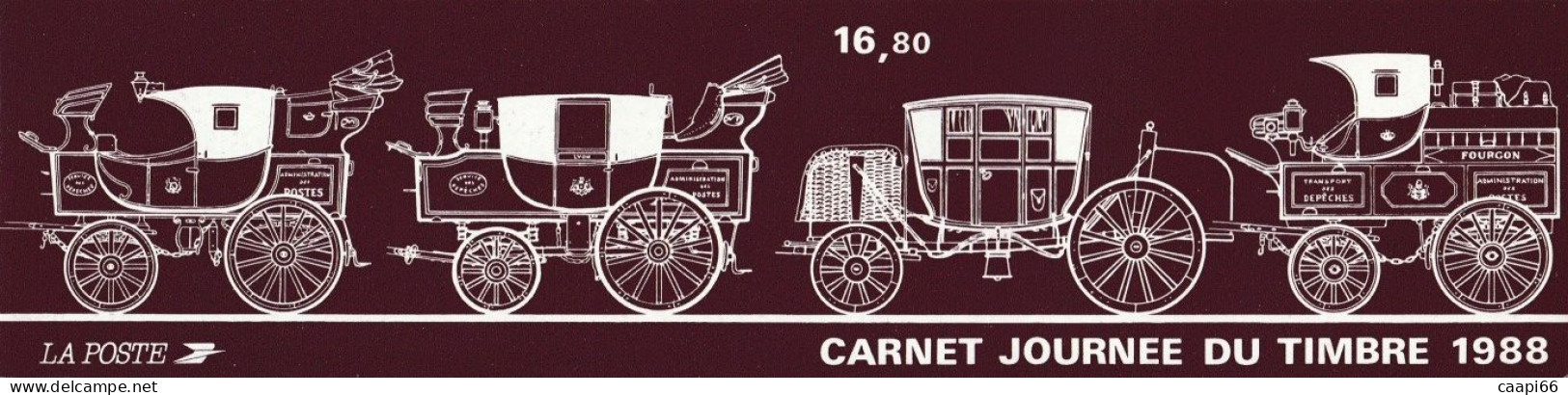 1988.CARNET N°BC 2526A** VOITURE MONTEE - Journée Du Timbre