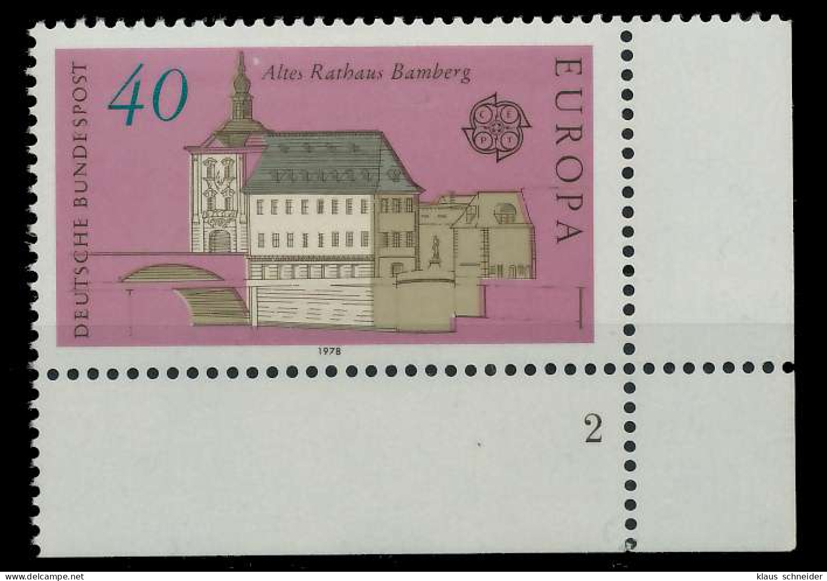 BRD BUND 1978 Nr 969 Postfrisch FORMNUMMER 2 S5F4DAA - Unused Stamps